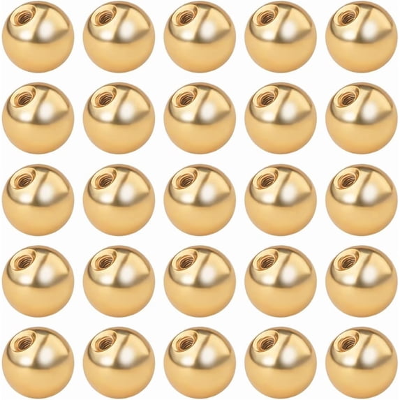 1 Box 60Pcs Gold Earring Backs 304 Stainless Steel 4mm Screw Ball Backs