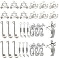 thumbnail image 1 of 1 Box 60Pcs Golf Charms Golf Charm Bulk Sport Golf Club Golf Cart Charm Sports Charms for Jewelry Making Charm I Love Golf Golfer Earrings Necklace Bracelet Keychain DIY Supplies Adult, 1 of 7