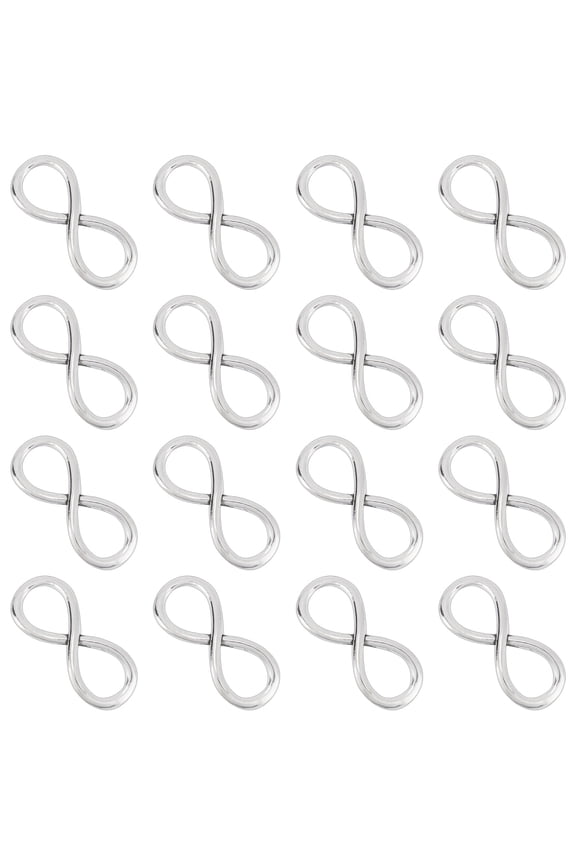 1 Box 60Pcs Infinity Charms Bulk Silver Forever Infinity Symbol Alloy Link Connectors Hollow Style Pendants for Jewelry Making Charms Valentine's Day