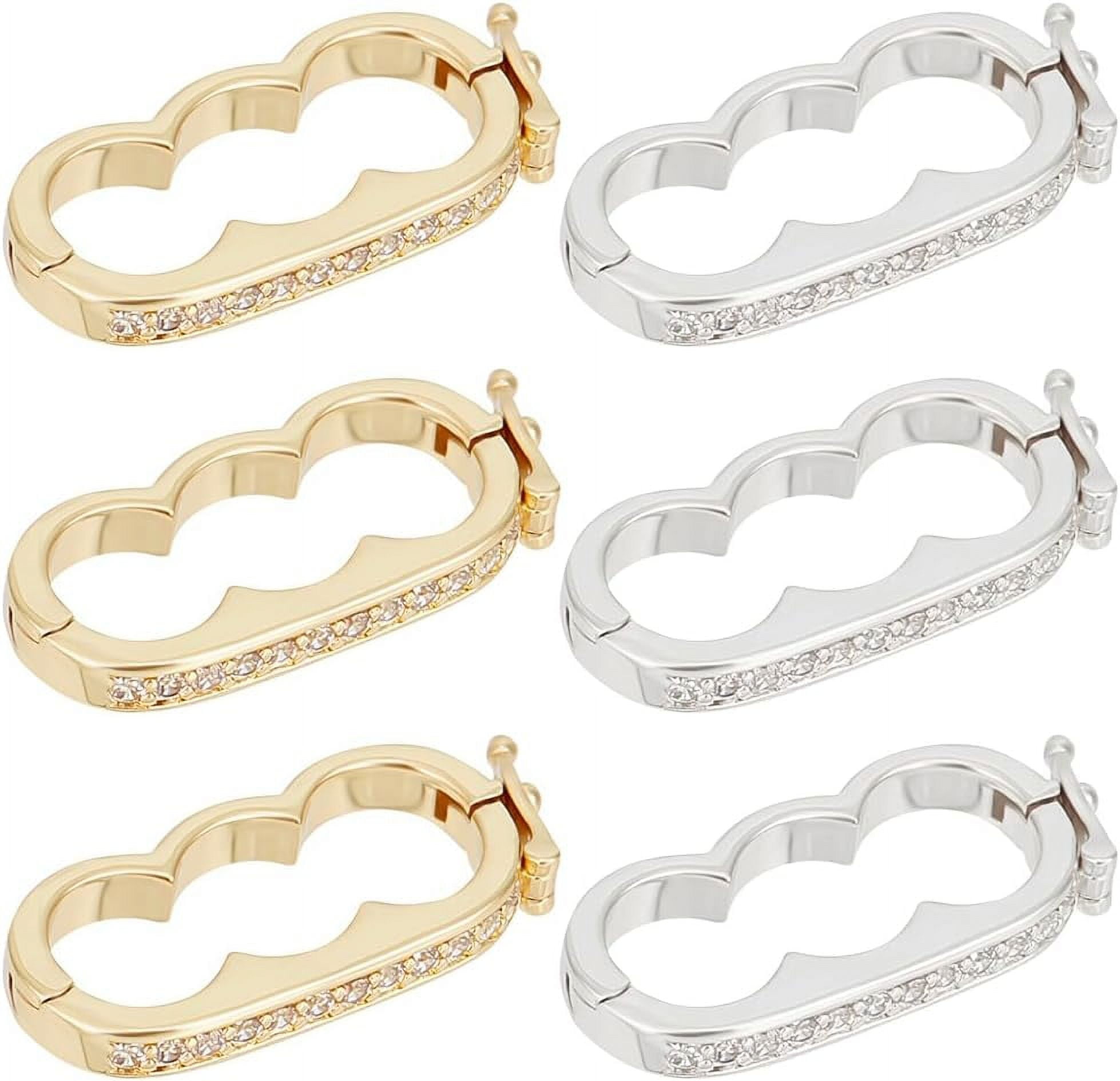 1 Box 6Pcs Necklace Shortened Clasp 18K Gold Plated Brass and Platinum ...
