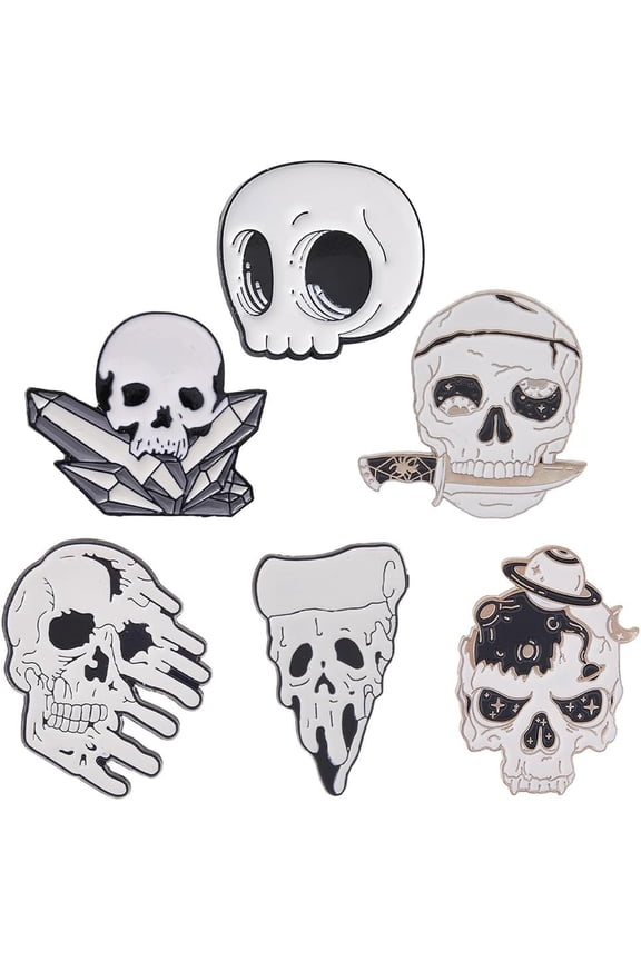 1 Box 6Pcs Pins Enamel Pins Enamel Pin Gothic Brooch Pins Enamel Pin Brooches Cute Mini Lapel Enamel Pins for Backpacks Women Men Clothes Hat Decor