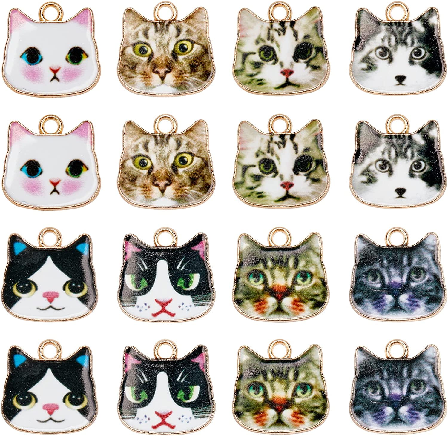 Kitty Cat Charms For Jewelry Making – 27-Pack Bronze Alloy Pendants, 20mm DIY Findings
