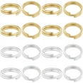 thumbnail image 1 of 1 Box 80Pcs Split Jump Ring 8mm 24K Gold and 925 Sterling Silver Plated Double Loops Rings Crafts, 1 of 8