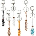 thumbnail image 1 of 1 Box 8Pcs Metal Holder Keychain Bulk Stone Holder Key Chains Alloy Black White Adjustable Empty Gemstone Closures Extender Holders Key Chain for Jewelry Making Necklace Bracelet DIY Colorful DIY, 1 of 5