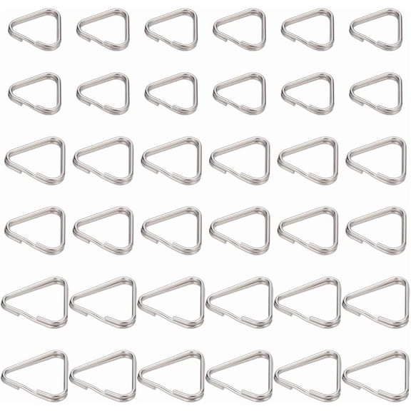 1 Box 90Pcs Thick Silver Jump Rings Metal Triangle Rings 12mm 15mm 17mm Small 304 Stainless Steel Metal Connector Ring for Jewelry Making Keychains Christmas Wedding Women Beginners Adults for DIY