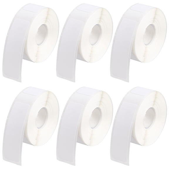 1 Box 960 Sheets 6 Rolls 12x40mm White Thermal Printer Label Paper D30 Mini Label Printer Tape Waterproof Stickers Self Adhesive Replacement Refill