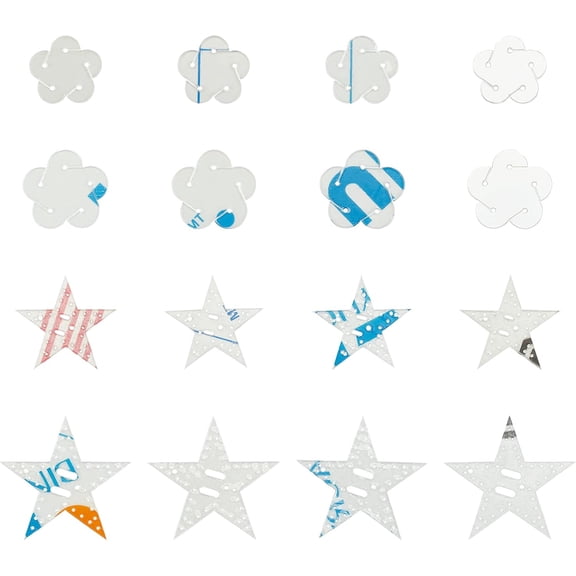 1 Box Acrylic Handwork Template Star with Flower Clear 16pcs/box creative