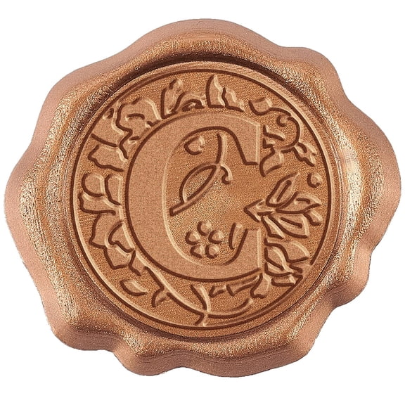 1 Box Adhesive Wax Seal Stickers For Envelope Seal Alphabet Letter.C 25mm