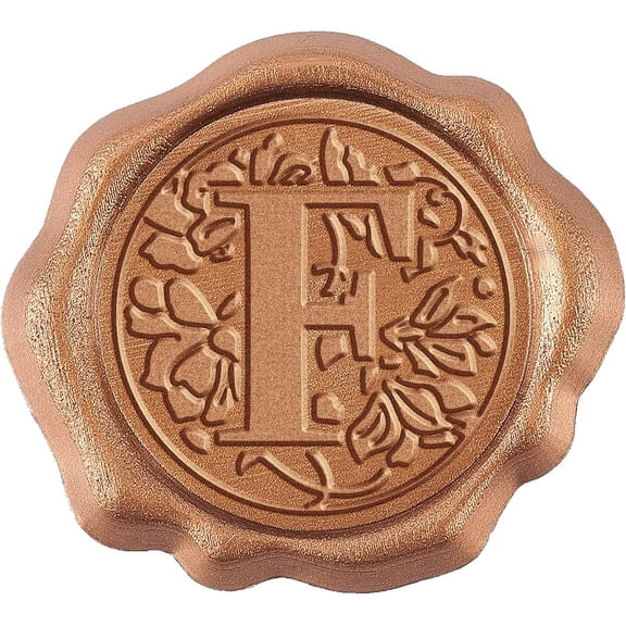 1 Box Adhesive Wax Seal Stickers For Envelope Seal Alphabet Letter.F 25mm