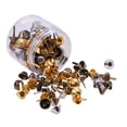 thumbnail image 1 of 1 Box Alloy Purse Handbag Feet Cone Studs Spike Nailheads Brad Mixed Color 22mm Head: 15x7mm 120pcs/box, 1 of 7