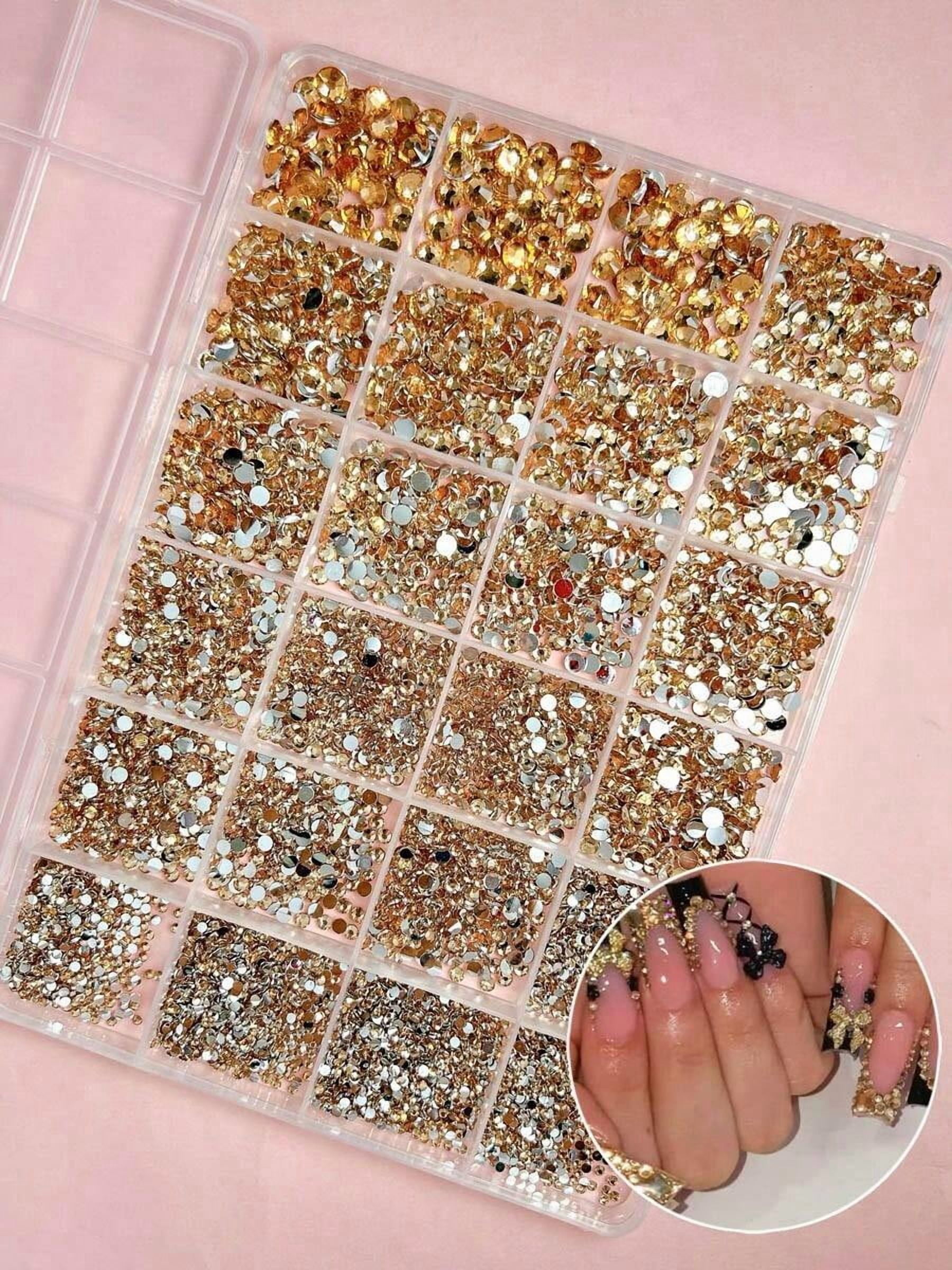 1 Box Assorted Color ABS Rhinestones, Resin Flat Diamonds, Shiny Nail Art Decorations For DIY Crafts And Manicure Accessories Nails Nail Supplies Nail Gems