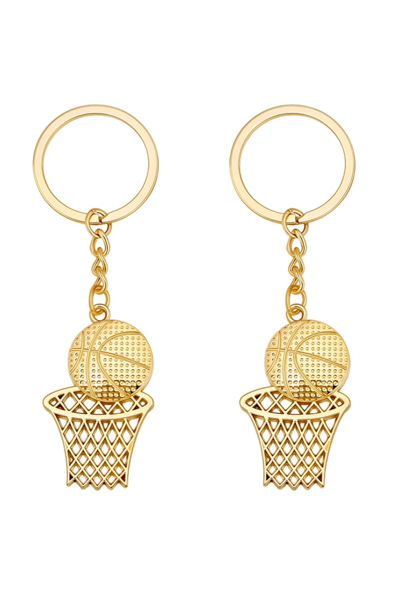 1 Box Basketball Keychains Bulk Sports Key Chains Mini Fashion Key Ring Pendants for Party Bag Charms Team Gift