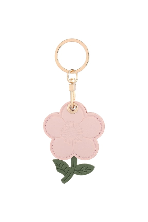 1 Box Case Cover Cute Purse Charms Flower Pink Spring Cherry Blossom Floral Protective Leather Keychain Holder Case