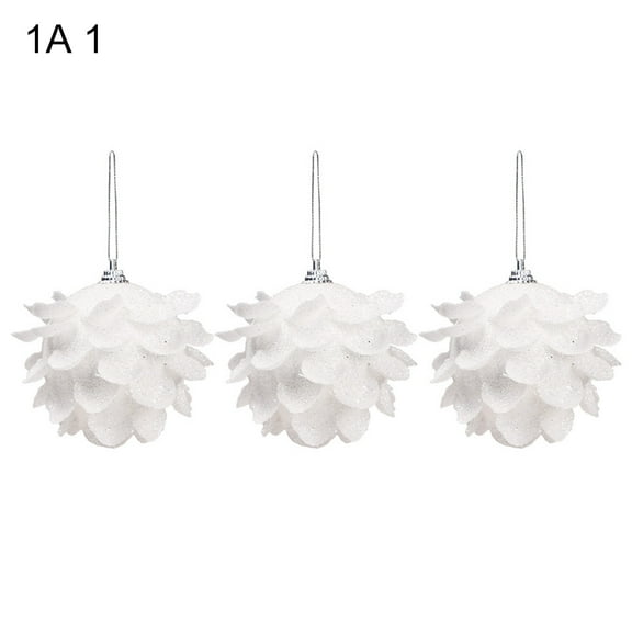 1 Box Christmas Ornaments Eye-catching Unique Shape Styrofoam Lanyard Type Christmas Balls for Home