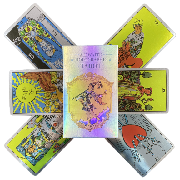 1 Box Classic Rider Tarot Card Board Game With Holographic Flash Cards Holographic Tarot Cards Deck for Beginners And Collectors