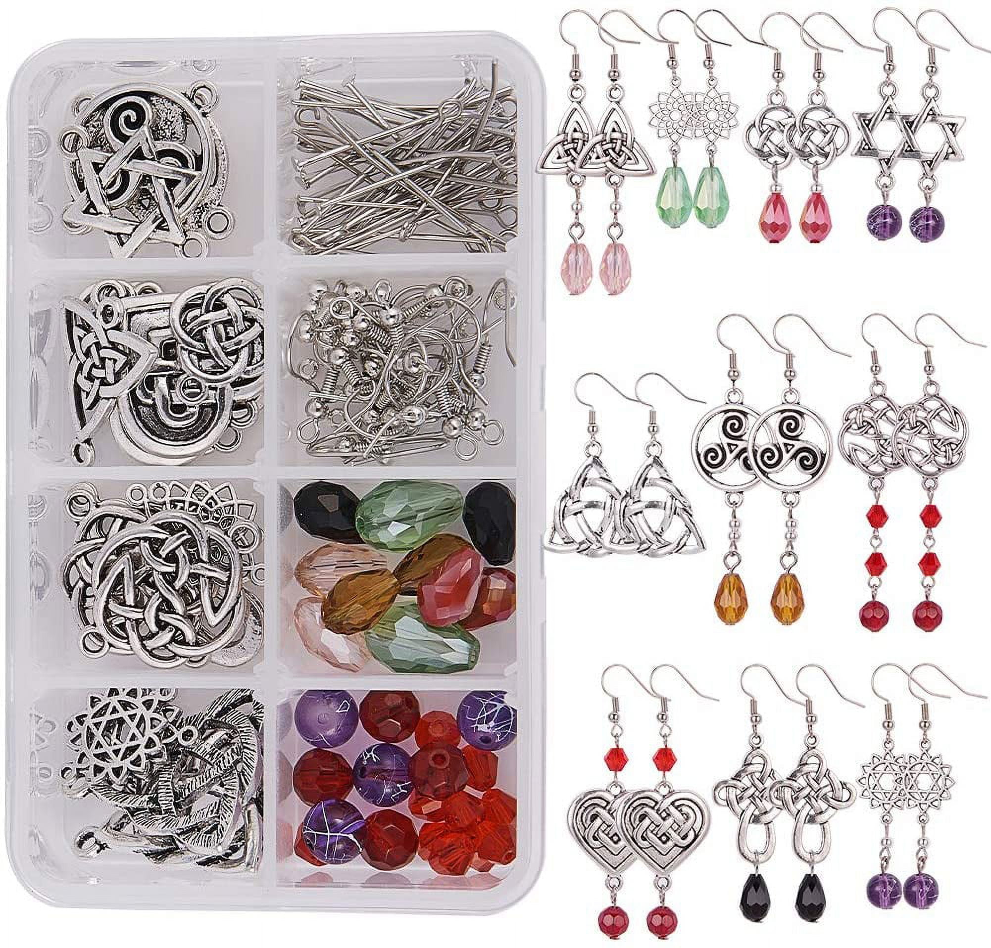 1 Box DIY 10 Pairs Celtic Knot Dangle Earring Making Kit Celtic