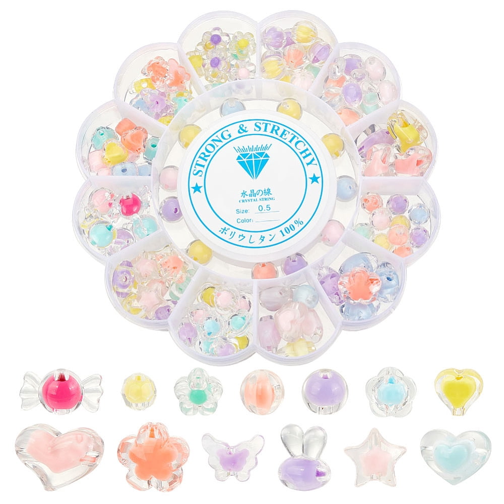 1 Box DIY Candy Color Bracelet Making Kit Including Acrylic Beads ...