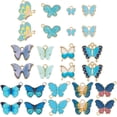 thumbnail image 1 of 1 Box DIY Jewelry Making Finding Kit Including Butterfly Alloy Enamel Charms & Links Connector Sky Blue 10.5~19x13~20x1.5~3mm Hole: 1.2~2mm 99Pcs/box, 1 of 6