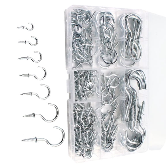Homoyoyo Cup Hook Set Silver Zinc Alloy for Kitchen and Sundries Hanging