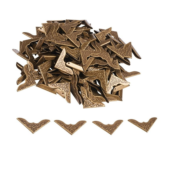 1 Box Iron Book Corner Protectors For Book/Scrapbooking/Album/Menu/Folders Antique Bronze 23x23x3mm