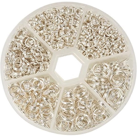 1 Box Iron Split Rings Double Loop Jump Ring Diameter 4-10mm DIY for Jewelry Making Silver