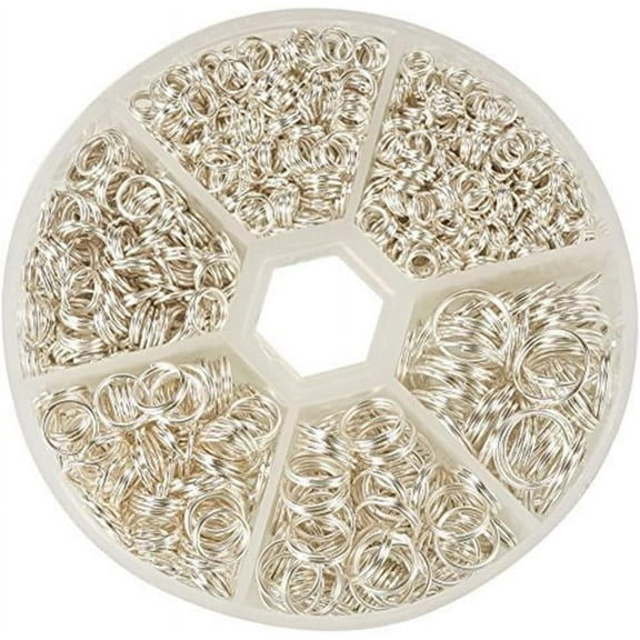 1 Box Iron Split Rings Double Loop Jump Ring Diameter 4-10mm for Jewelry Making Silver