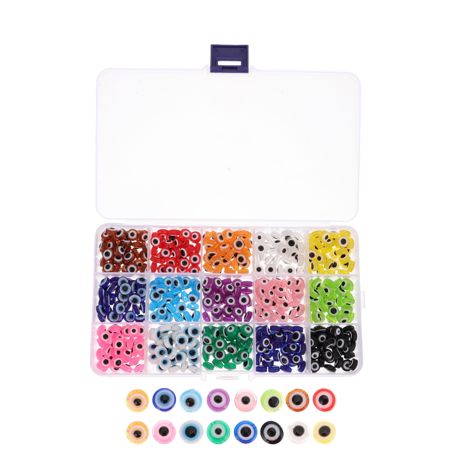 1 Box Jewelry Making Eyeball Pattern Beads DIY Bracelet Loose Beads