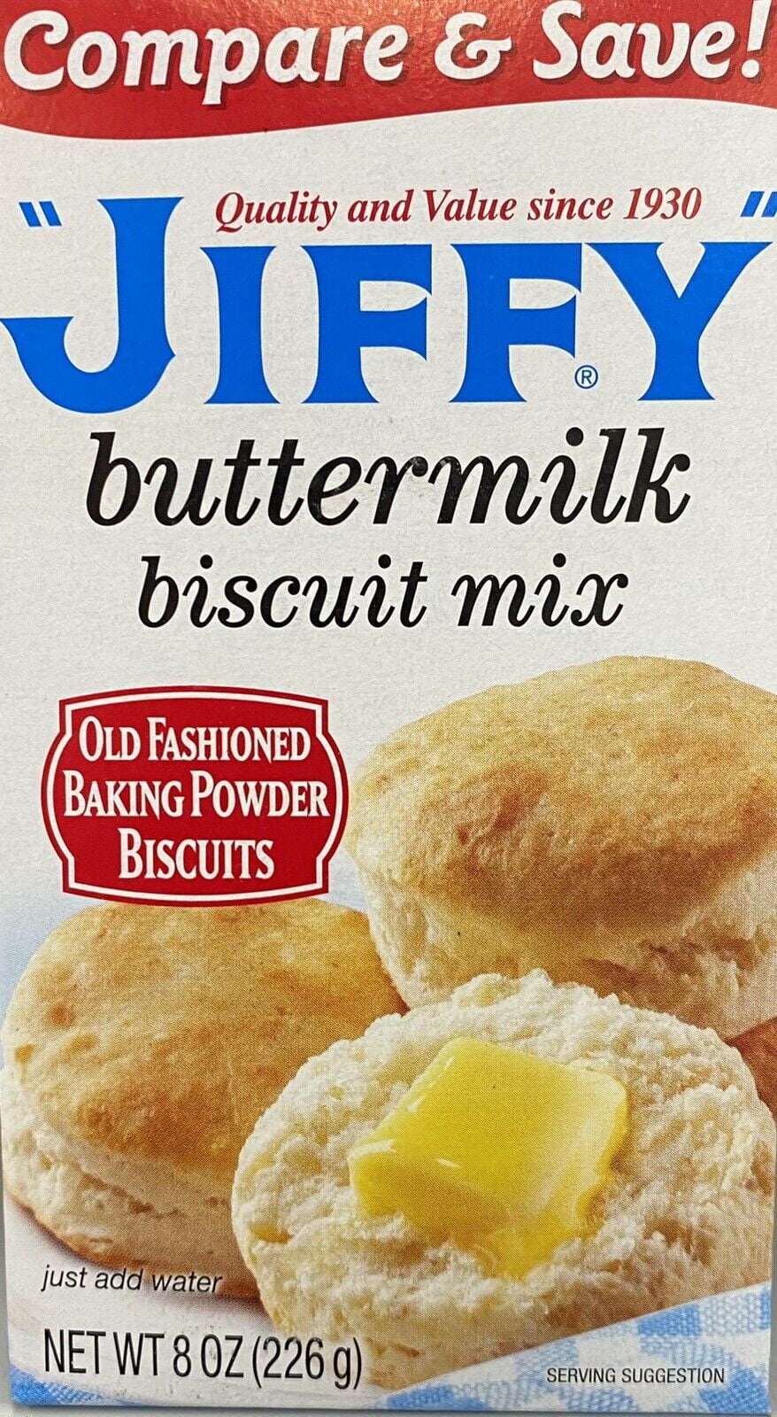 1 Box Jiffy BUTTERMILK BISCUIT Mix 8 Oz Baking Butter Milk FREE
