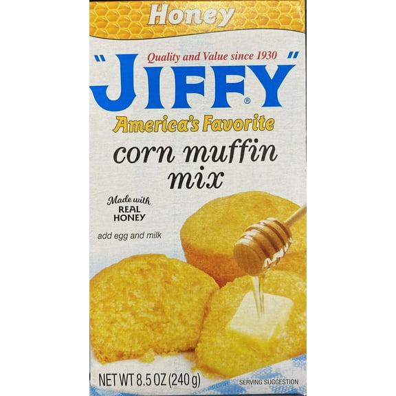 1 Box Jiffy HONEY Corn Muffin Mix 8.5 Oz Baking Cornbread Muffin - FREE SHIPPING