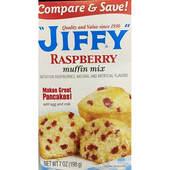 1 Box Jiffy RASPBERRY MUFFIN Mix 7 Oz Baking - FREE SHIPPING