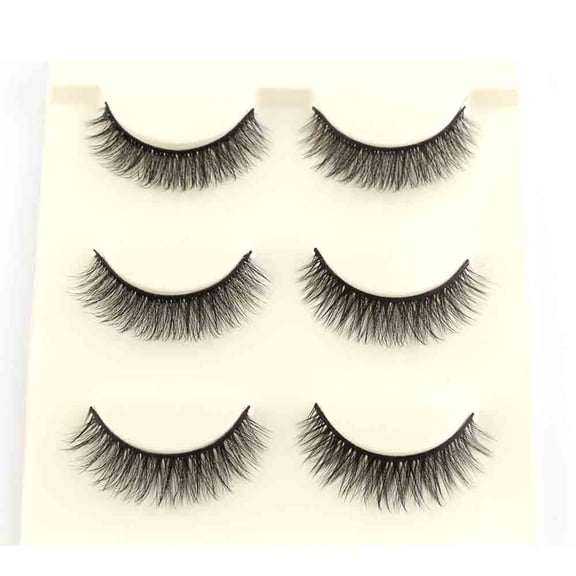1 Box Luxury 3D False Lashes, Fluffy Strip Eyelashes, Long Natural Party Lashes, Handmade, Reusable