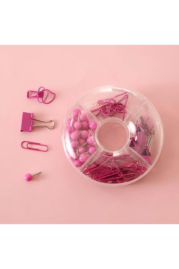 1 Box Metal Paper Clip Sets Fuchsia 100mm creative