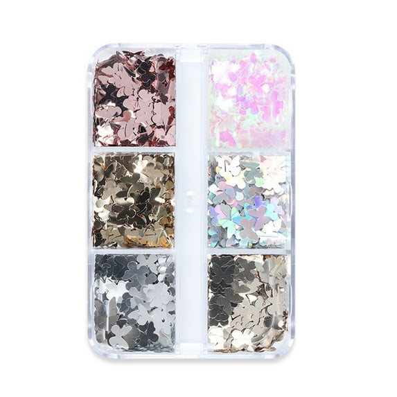 1 Box Nail Flake Bright Reflective High Saturation Foils Luxury Nail Design Irregular Butterfly Flakes for Manicure
