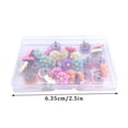 thumbnail image 1 of 1 Box Of Small Daisy Flower Pins Creative Color Resin Rose Small Flower Pushpin Corkboard Nail, 1 of 6