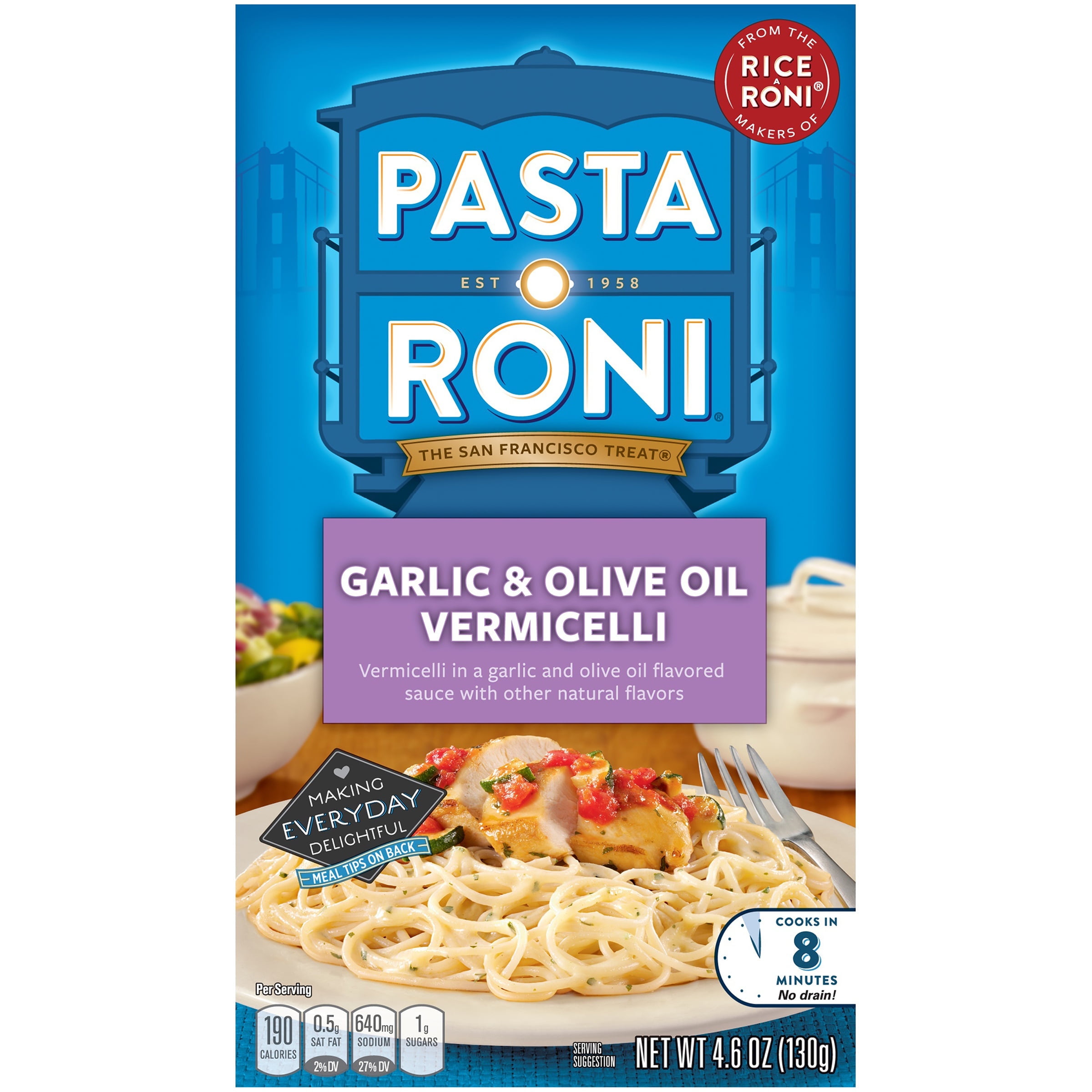 1 Box,Pasta Roni Garlic & Olive Oil Vermicelli