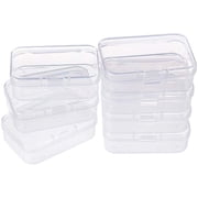 1 Box Plastic Bead Containers Cuboid Clear 6.4x4.4x2cm 18pcs for Handmade
