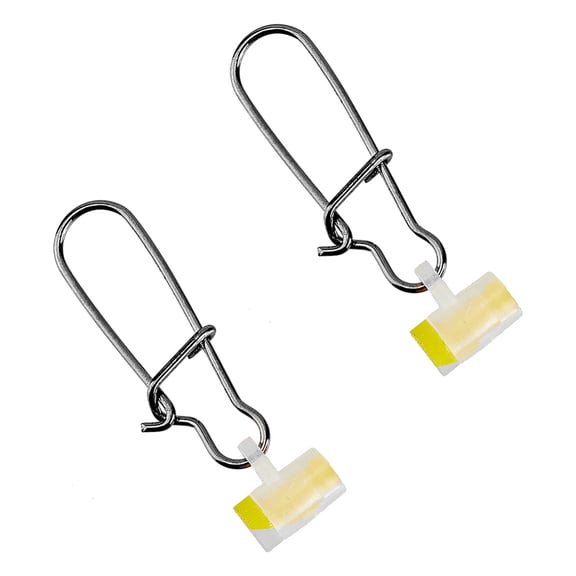 1 Box Plastic Fishing Line Sinker Slides with Stainless Steel Duo Lock Snaps Swivel Fishing Sinker Slider for Fishing Tackle Gunmetal 60mm