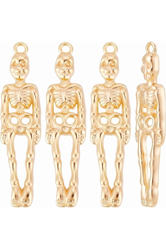 1 Box Real 18K Gold Plated Charms Bulk Pendants Dangle Charm