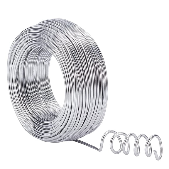 1 Box Round Anodized Aluminum Wire Bendable Metal Craft Wire for DIY Jewelry Craft Making Silver 10 Gauge 2.5mm 35m/500g(114.8feet/500g) 500g/box