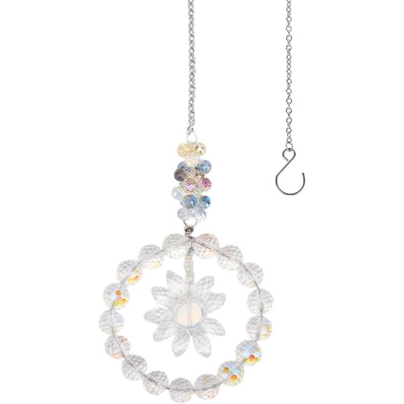 1 Box Sun Catchers with Crystals Window Hanging Suncatcher Rainbow Maker Sunflower Bead with S Hook Flower Faceted Glass Pendant