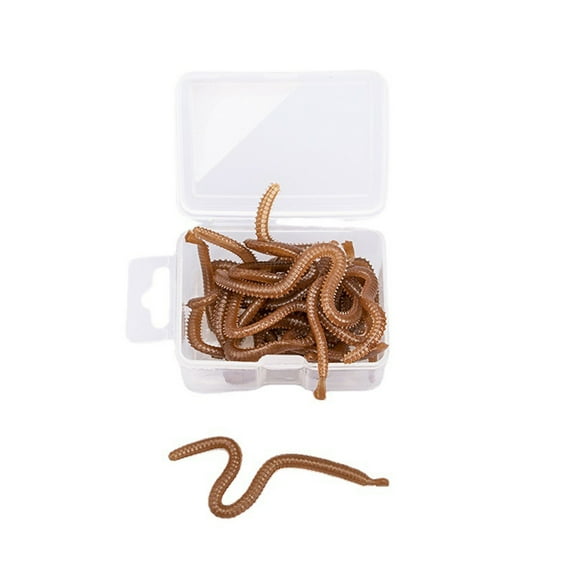 1 Box Vivid Bionic Nereis Lures Freshwater Earthworm Soft Bait for Fishing