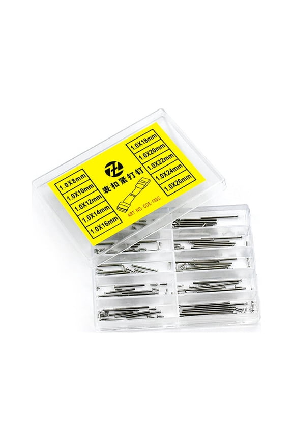1 Box Watch Spring Bar Watch Band Clasp Buckle 1.0mm Thick 8-26mm Tube Friction Pin Spring Bar