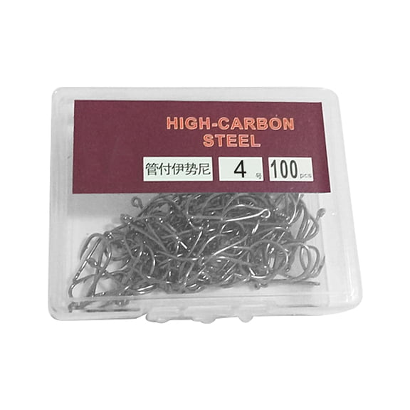 1 Box Wide Crank Different Specifications Fishing J Hooks Carbon Steel Practical Sharp Barbed Fishing Jig Hooks for Fishing Enthusiast