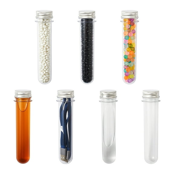 1 Box Yilisi Clear Tube Plastic Bead Containers with Lid Clear 15x3.7cm 12pcs/box