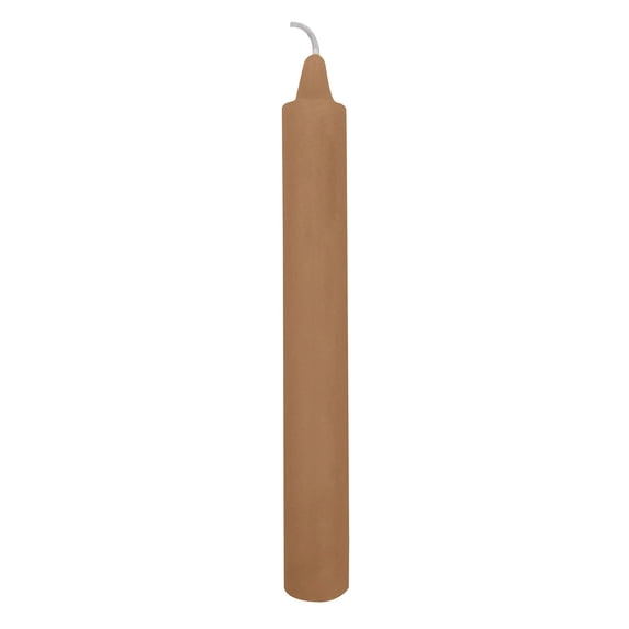 1 Box of 36 Household Utility Candles 6" x 3/4" Unscented (Lt Brown)