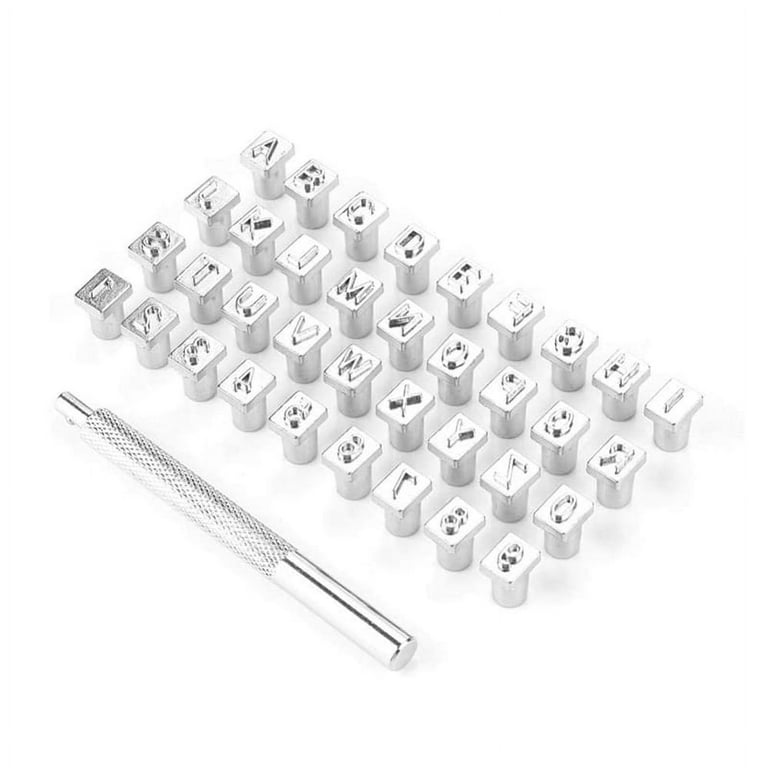 1 Box of 36 Letter and Number Stamp Sets, Metal Stamping Tools for Metal  and Wood Stamping Punches 6MM
