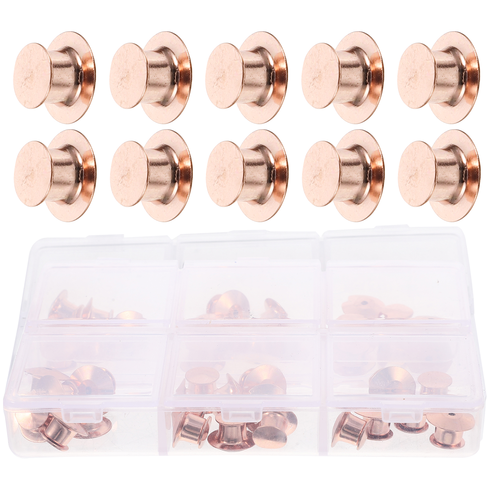 1 Box of Metal Pin Backs Locking Pin Keepers Locking Clasp Multiuse Pin Back Keepers