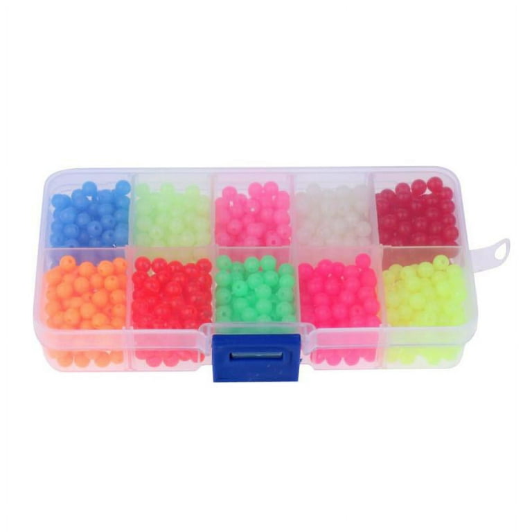 1 Box of Plastic Luminous Round Beads Fishing Lures Fishing Bead Fishing  Beads Kit Fishing Tackle Tools Eggs Hard Fishing Beads
