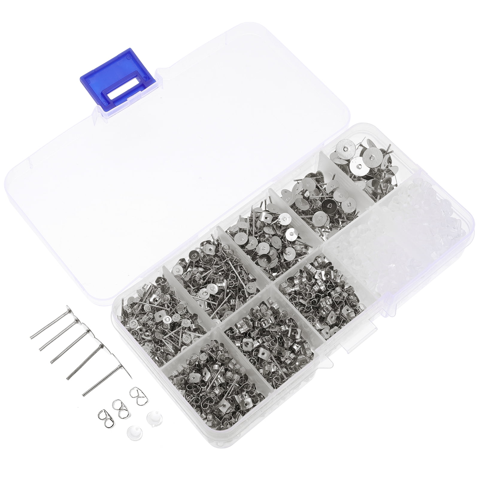 1 Box of Various Ear Back Stoppers Earring Needles DIY Jewelry Making