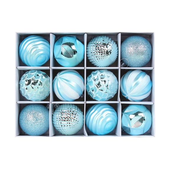 1 Boxed Color Christmas Balls Decorations(12pcs), Christmas Tree Hanging Decoration, Home Party Ornament for Doors, Windows
